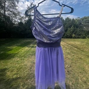 Purple One-Shoulder Dance Costume